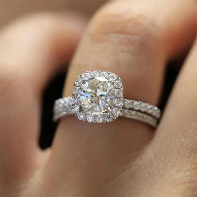 Elegant Crystal Engagement Ring for Women