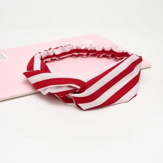 Chic Vintage Floral Knot Headband for Women - Soft Elastic Hair Accessory - Korvel