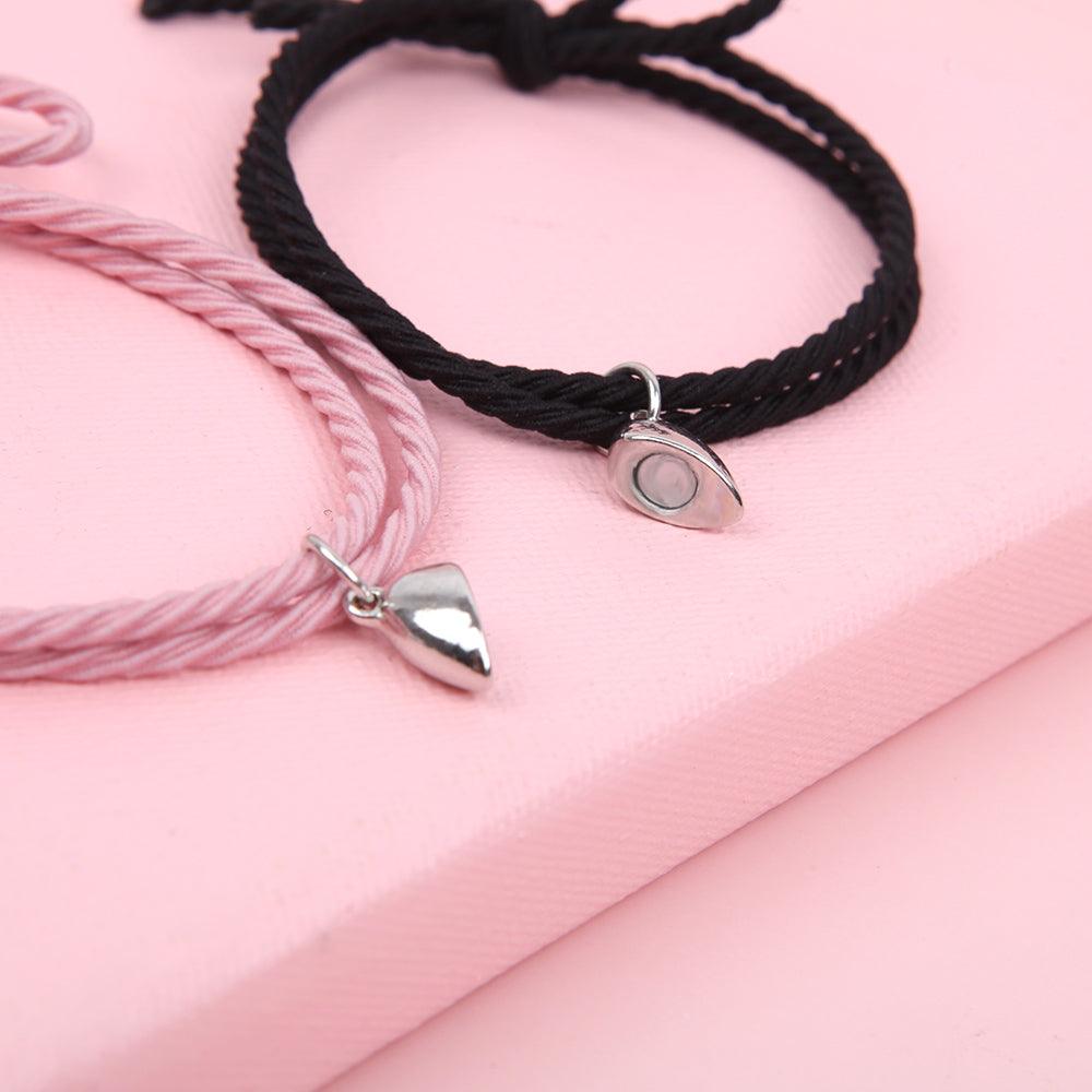 Magnetic Heart Couple Bracelets for Connection