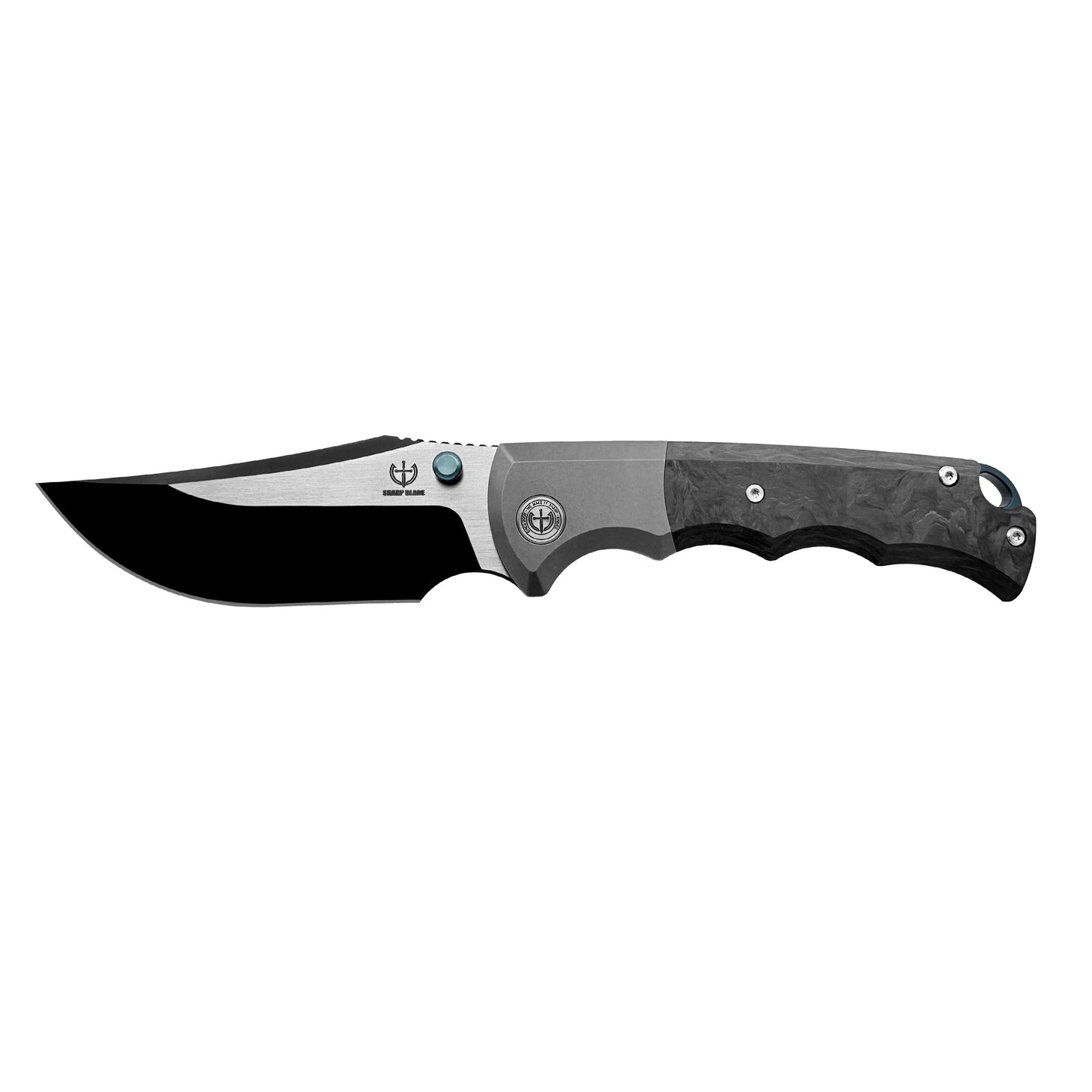 Cuchillo Plegable Premium M390 con Mango de Fibra de Carbono de Titanio