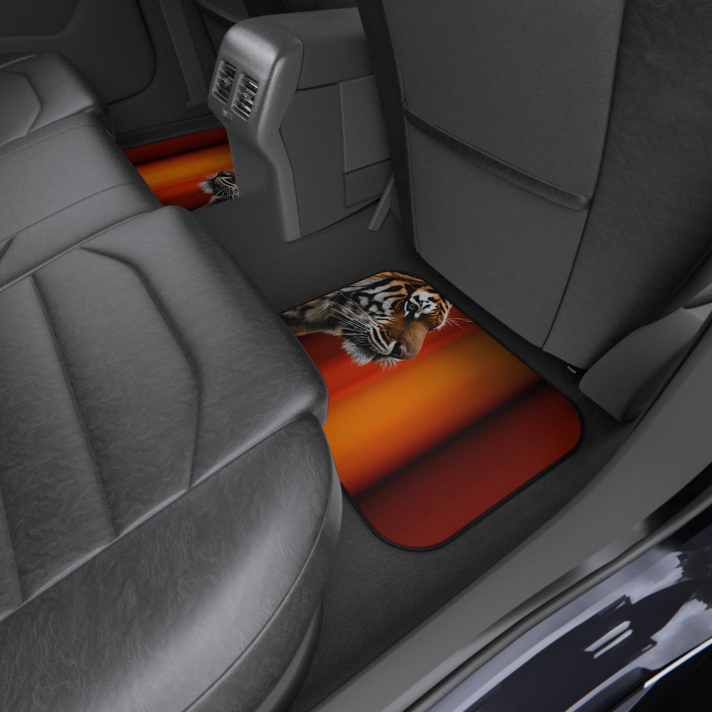 Majestic Tiger Car Mats - Set of 4 | Durable Auto Accessories