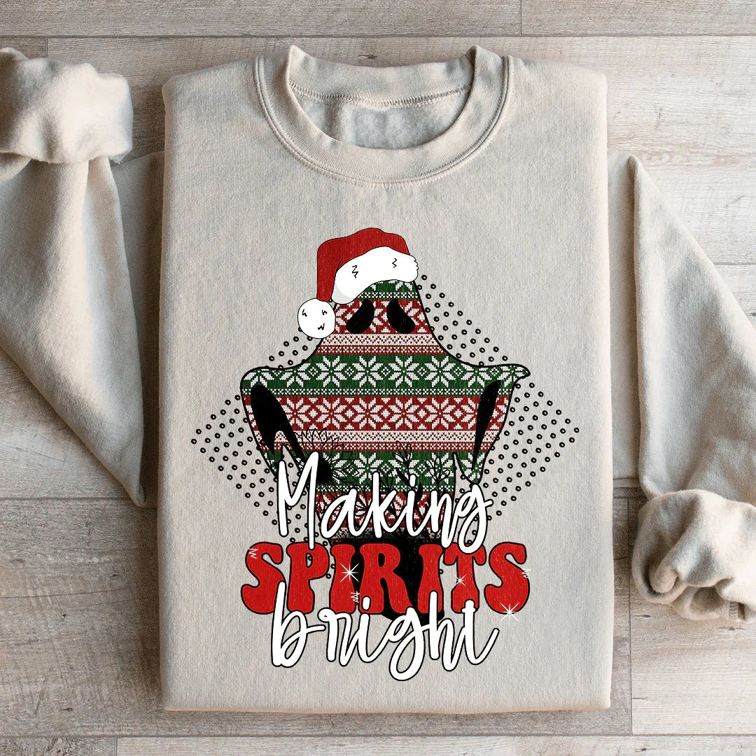 Sweatshirt Making Spirits Bright