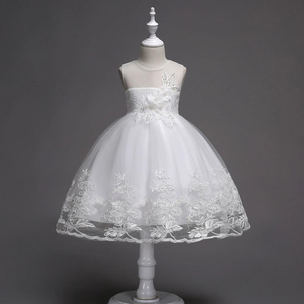 Robe de Demoiselle d'Honneur en Tulle avec Broderie de Perles et Dentelle Mandotos