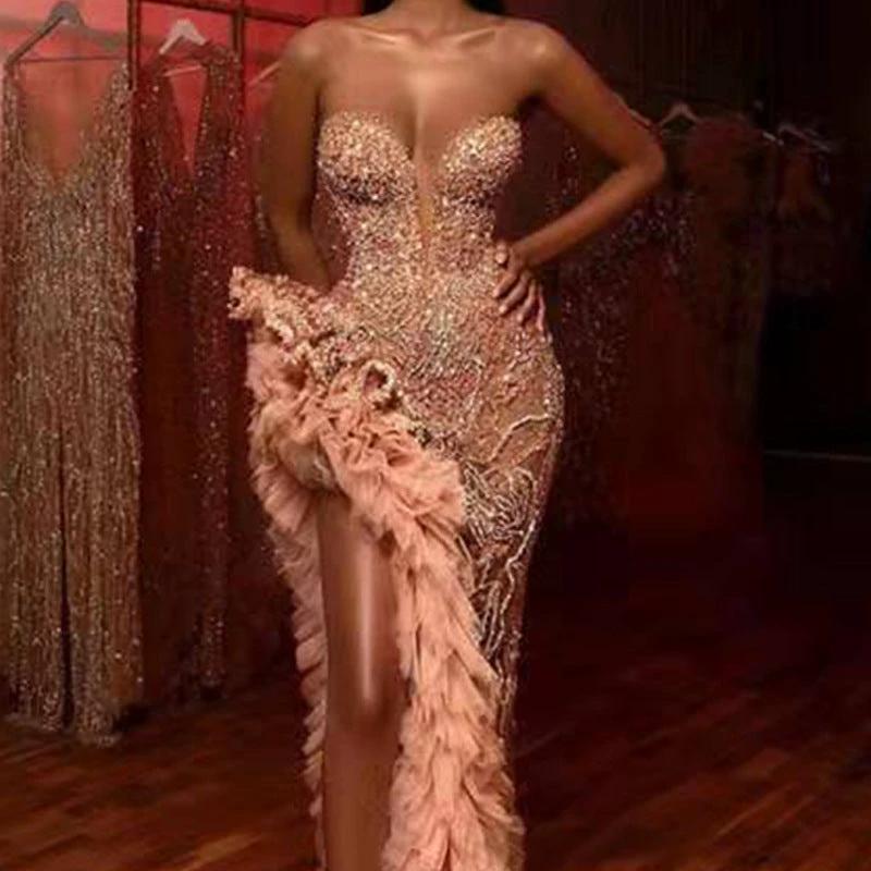 Elegant Sequined Tube Top Dress for Special Occasions