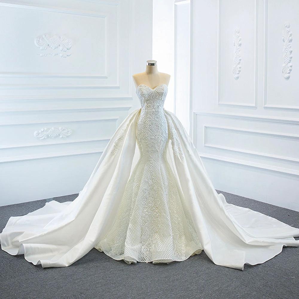Elegant Fishtail Tube Top Wedding Dress