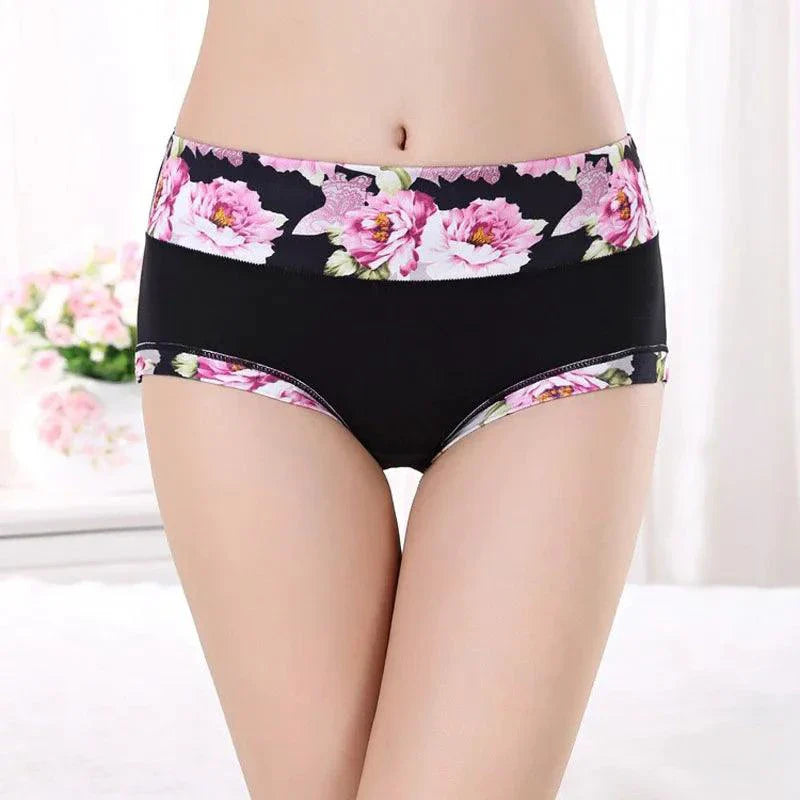 Pack de 5 Bragas de Algodón Impresas para Mujeres