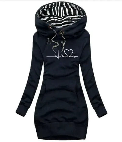 Vestido Sudadera con Capucha Chic