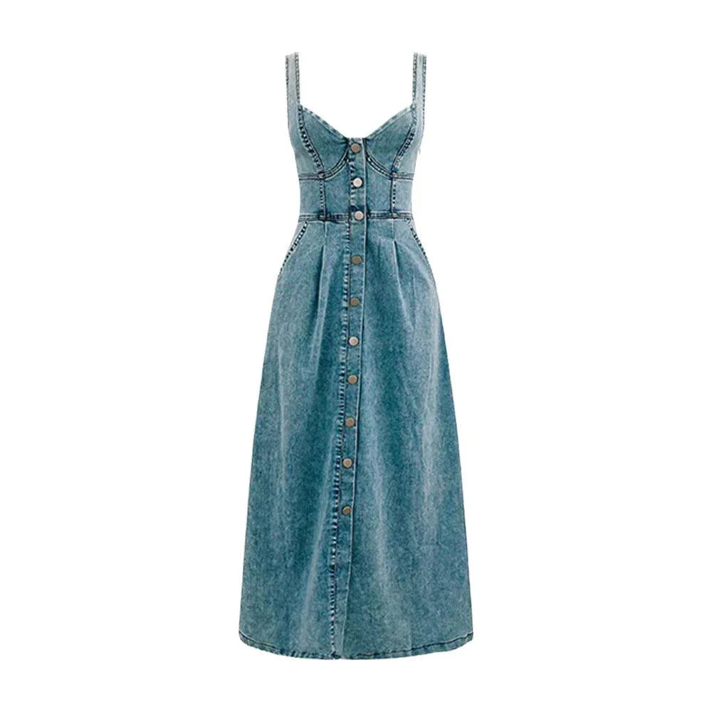 Robe Midi en Denim CitySleek