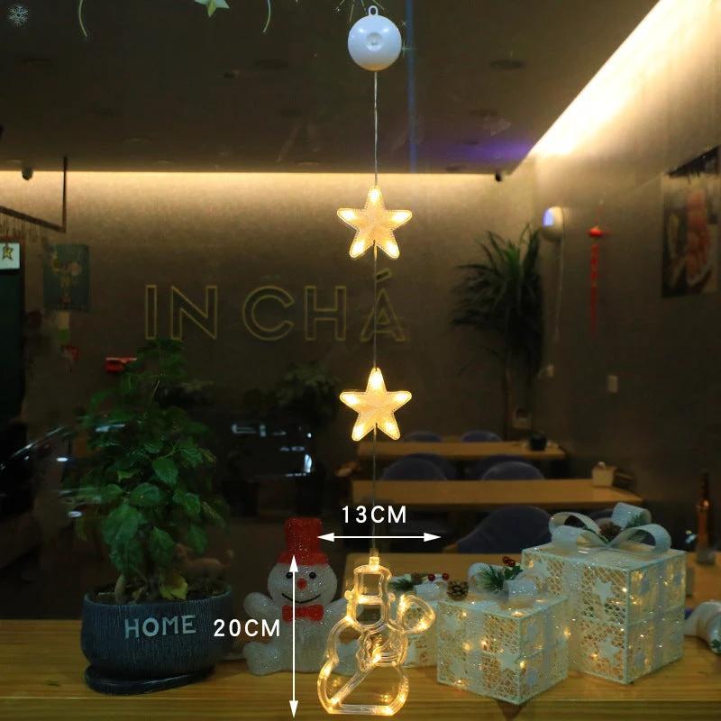 Luces Colgantes LED en Forma de Estrella de 3 Piezas para Decoración Navideña