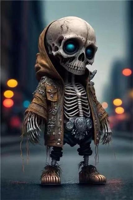 Figuritas de Esqueleto de Halloween - Decoración Única de Resina