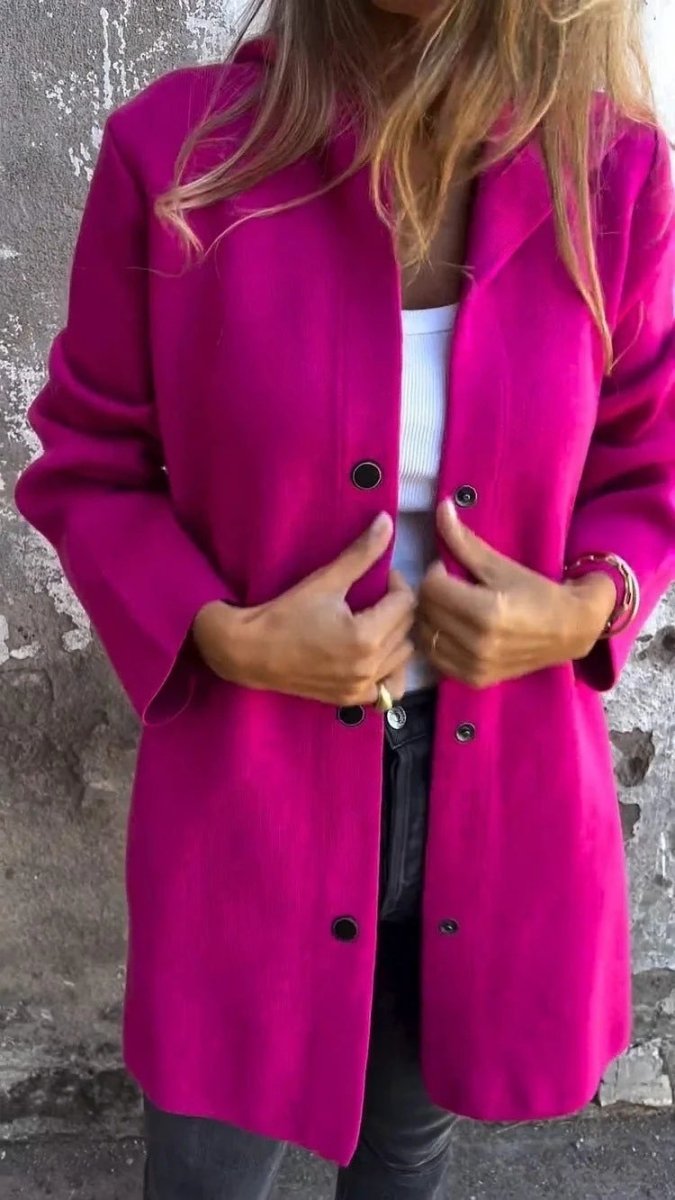MANDOTOS Hooded Cardigan - Loose Fit Red Jacket