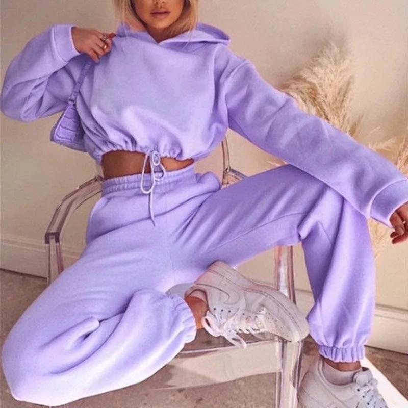 Women's 2-Piece Jogging Suit - Stylish Long Sleeve Tracksuit