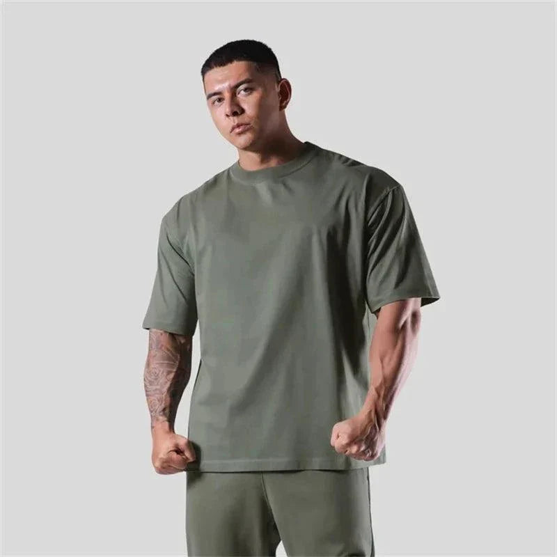 Camisa de Gimnasio de Algodón Premium JAPAN&UK para Ropa Activa