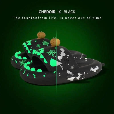 Luminous Shark Slippers for Couples - Festive Comfort