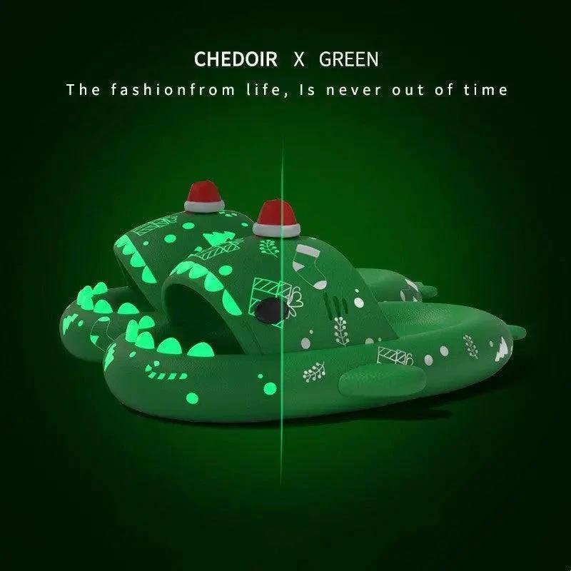 Zapatillas Luminosas de Tiburón para Parejas - Comodidad Festiva
