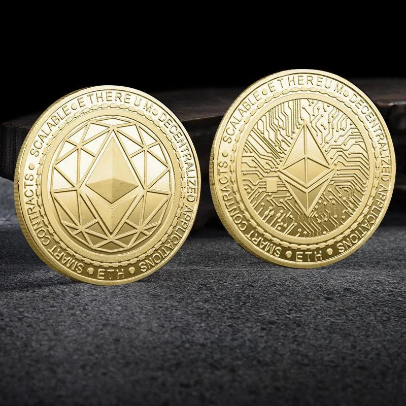 Premium Collectible Metal Cryptocurrency Coin Set