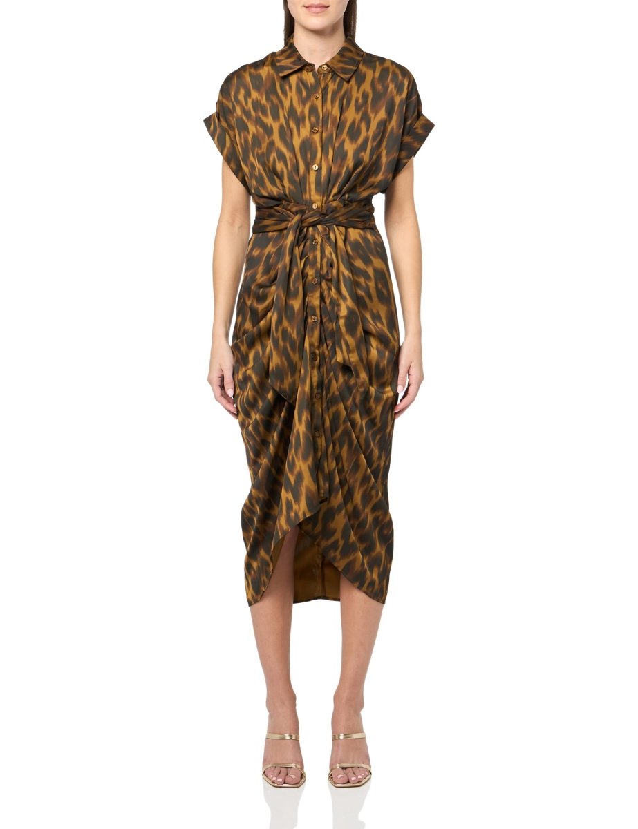 Robe chemise en satin Tori de Steve Madden en Toffee