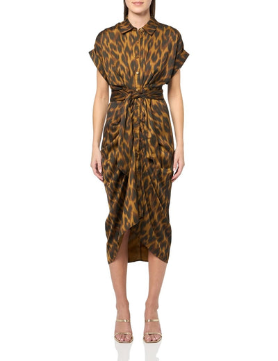 Robe chemise en satin Tori de Steve Madden en Toffee