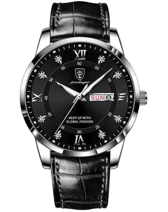 Montre étanche à double calendrier pour homme Luminous