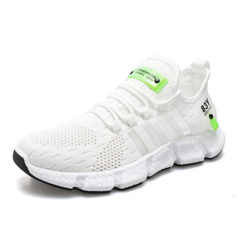 Chaussures de sport en maille respirante pour hommes avec tige en tissage volant