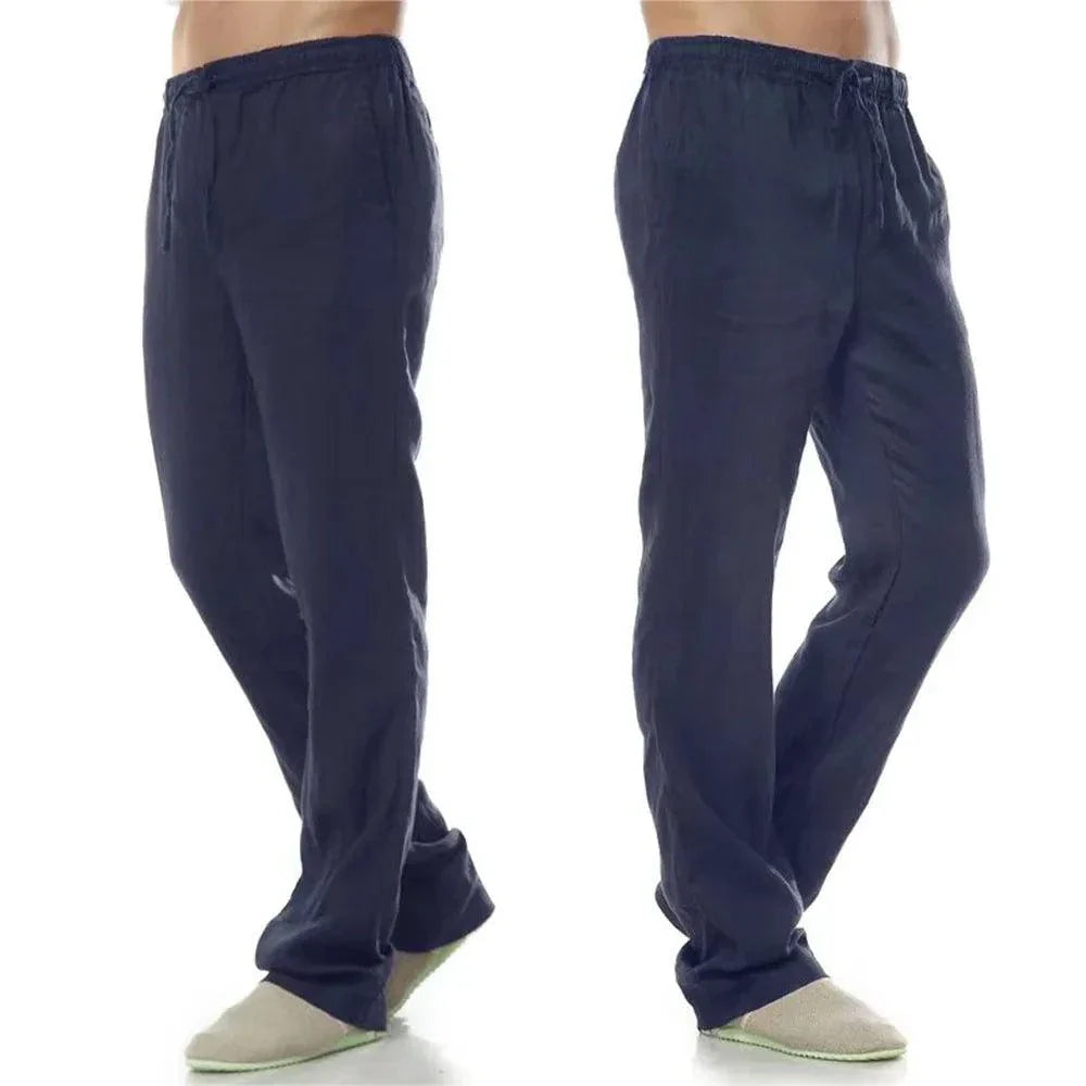 Pantalones de Algodón y Lino para Hombre - MANDOTOS