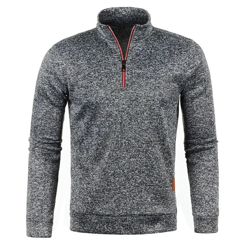 Men's Half Zipper Turtleneck Sweatshirt - Cozy & Stylish