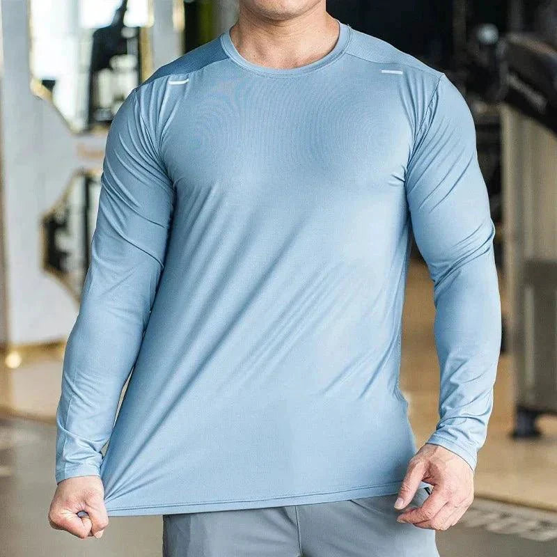 Men's Quick Dry Long Sleeve Training Shirt for Sports