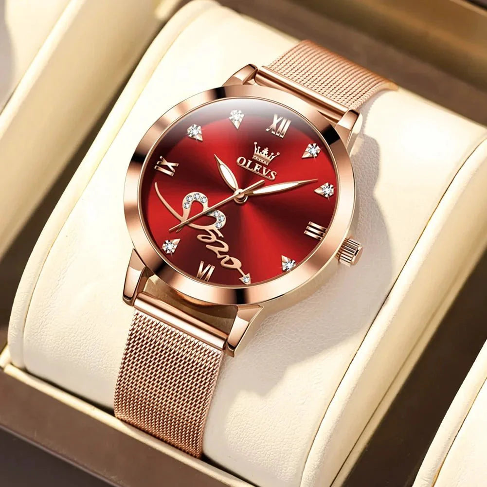 Reloj de Lujo para Damas OLEVS - Reloj de Cuarzo en Oro Rosa