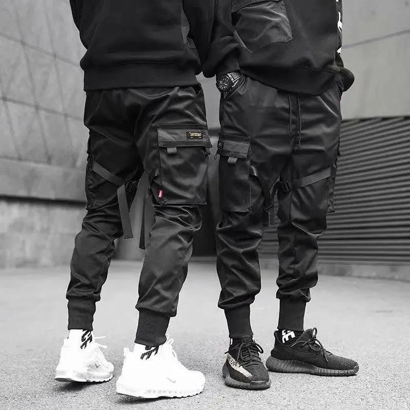Pantalones Harem Ribbons para Hombre - Pantalones Cargo Casual