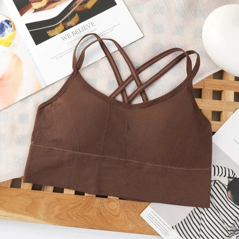 Sostenedor Deportivo Elegante con Tirantes Cruzados para Mujeres Activas