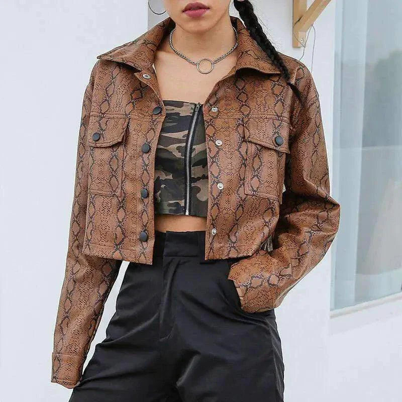 Veste Chic en Cuir Viper