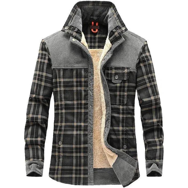 Chaqueta de Forro Polar Grueso para Hombre - Ropa Exterior Elegante y Cálida
