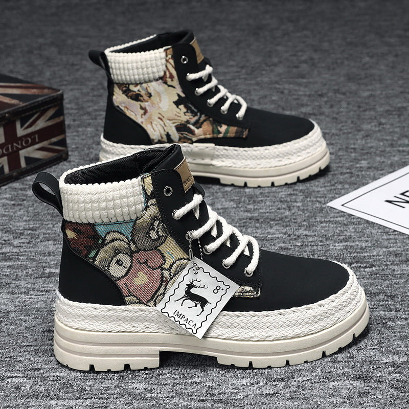 Martin boots men's shoes casual versatile men's shoes new trend workwear boots high top shoes men's shoes - Korvel