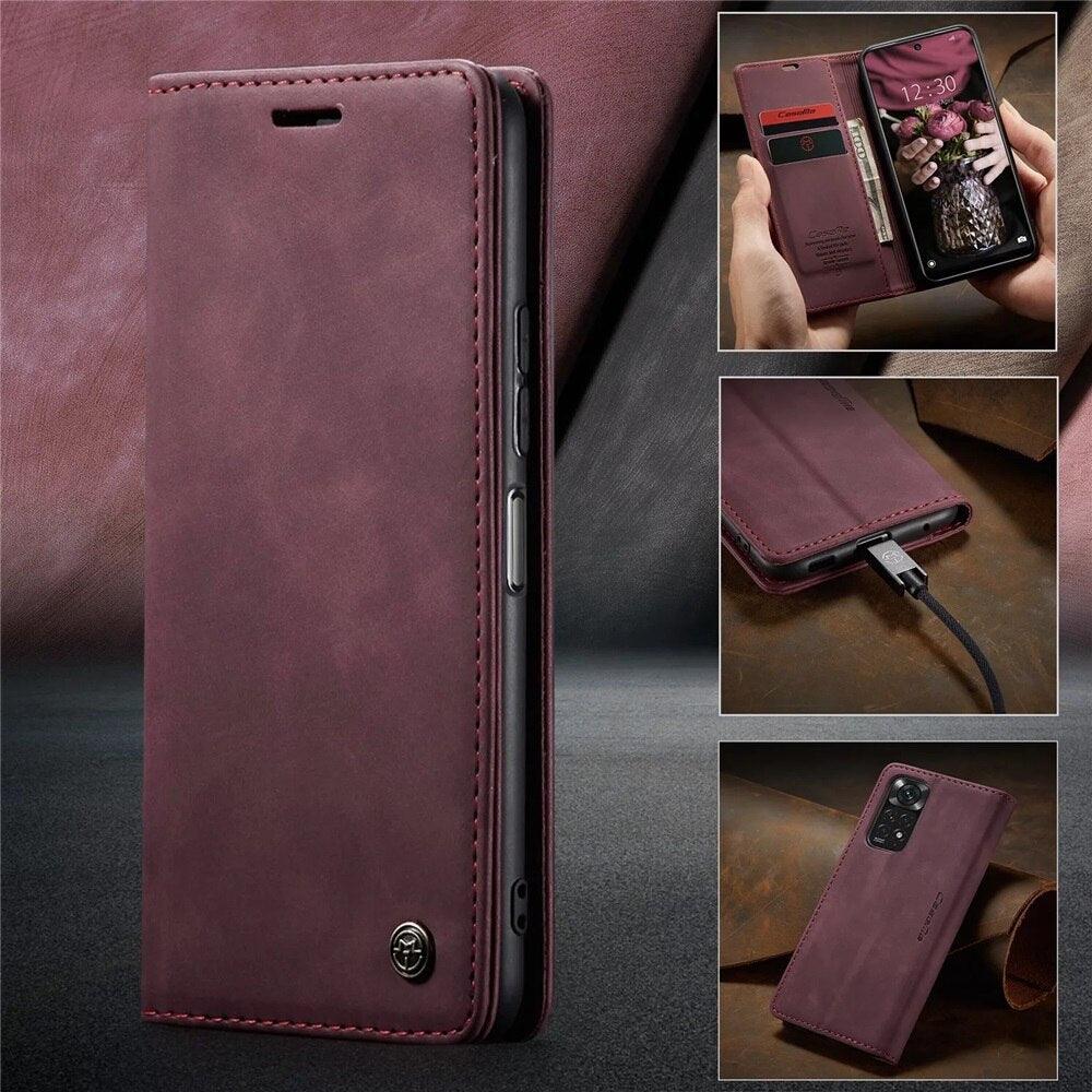 Funda de Cuero Mate Premium con Tapa para la Serie Xiaomi Mi
