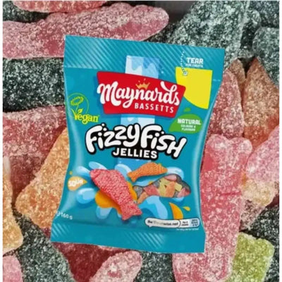 Maynards Bassetts Fizzy Fish – Sour & Fizzy Chewy Candy 150g