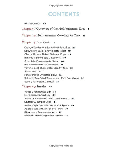 Couples' Mediterranean Diet Cookbook: 100 Deliciously Balanced Recipes for Healthy Living (Spiral Bound) - Korvel