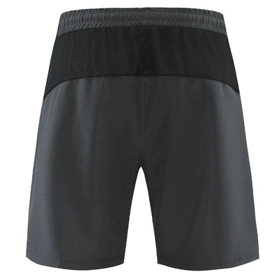 Shorts d'entraînement en patchwork pour hommes avec poches