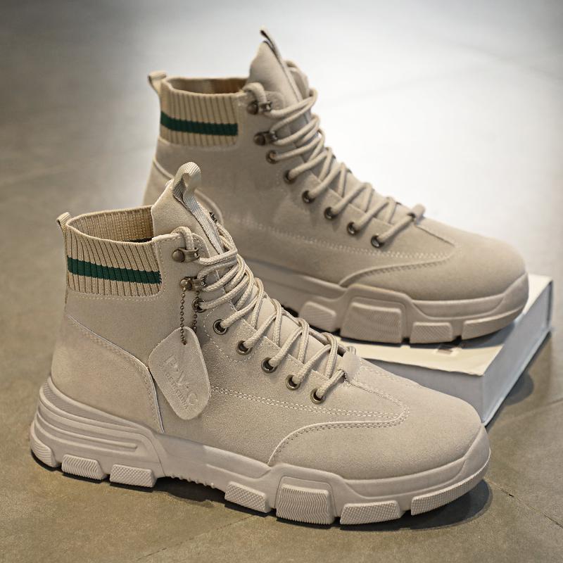 Bottes Martin rétro montantes pour hommes pour l'automne et l'hiver