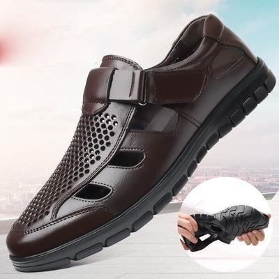 Men's Breathable Leather Sandals for Summer Comfort