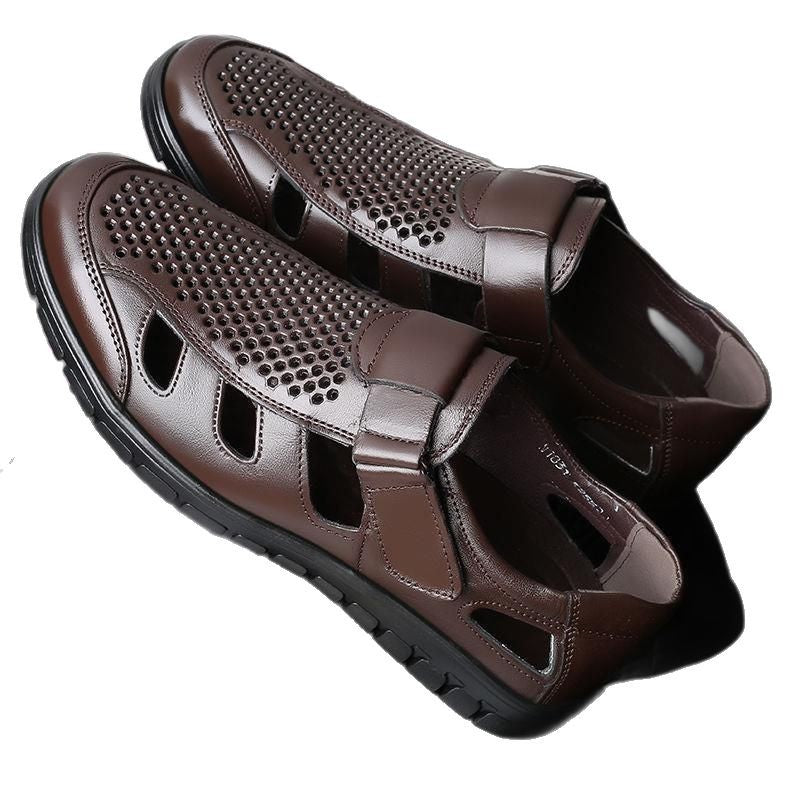 Men's Breathable Leather Sandals for Summer Comfort