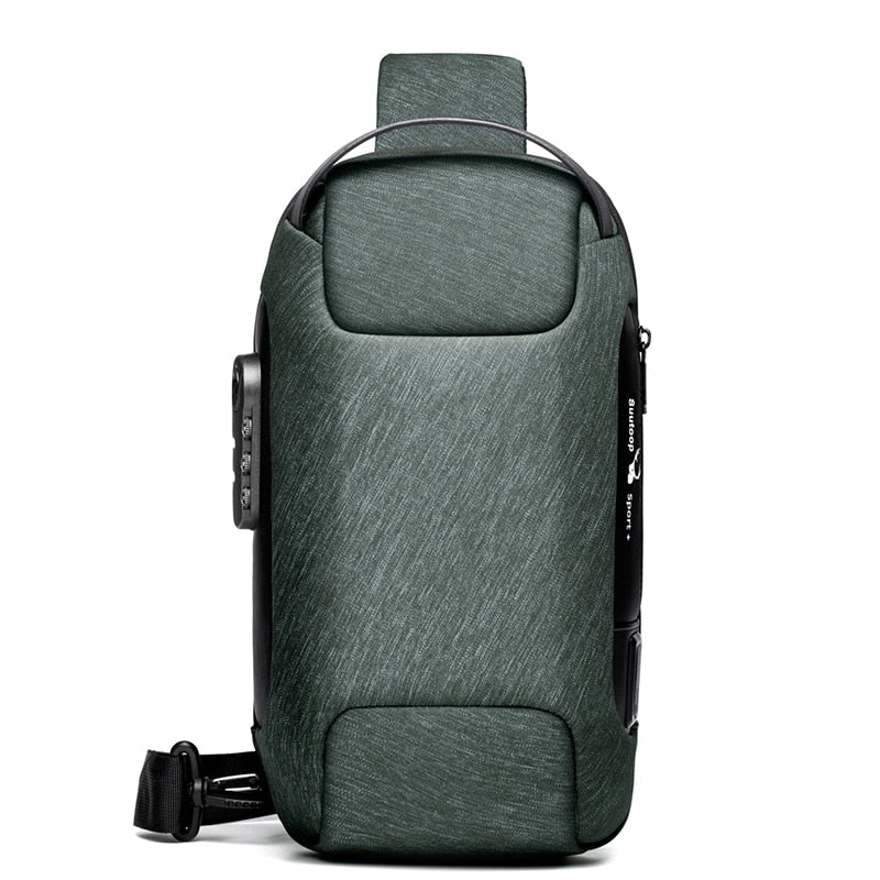 Men's Waterproof USB Oxford Crossbody Bag Anti-theft Shoulder Sling Bag Multifunction Short Travel Messenger Chest Pack For Male - Korvel