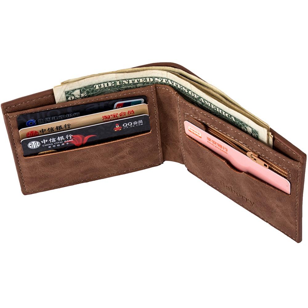 Men Wallets Mens Wallet with Coin Bag Zipper Small Money Purses New Design Dollar Slim Purse Money Clip Wallet - Korvel