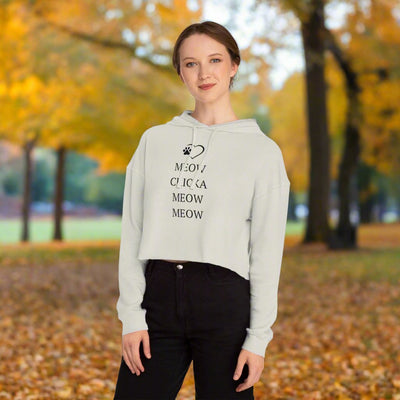 Meow Chicka Meow Meow Cropped Hooded Sweatshirt
