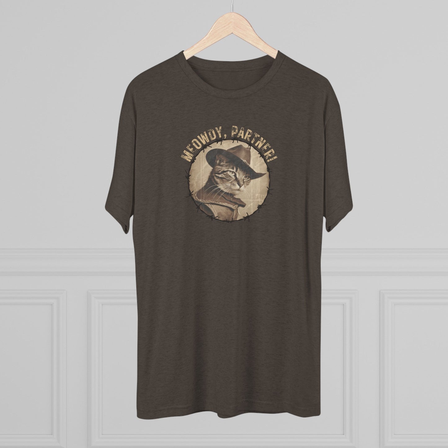 T-shirt unisexe Meowdy Partner en tri-blend