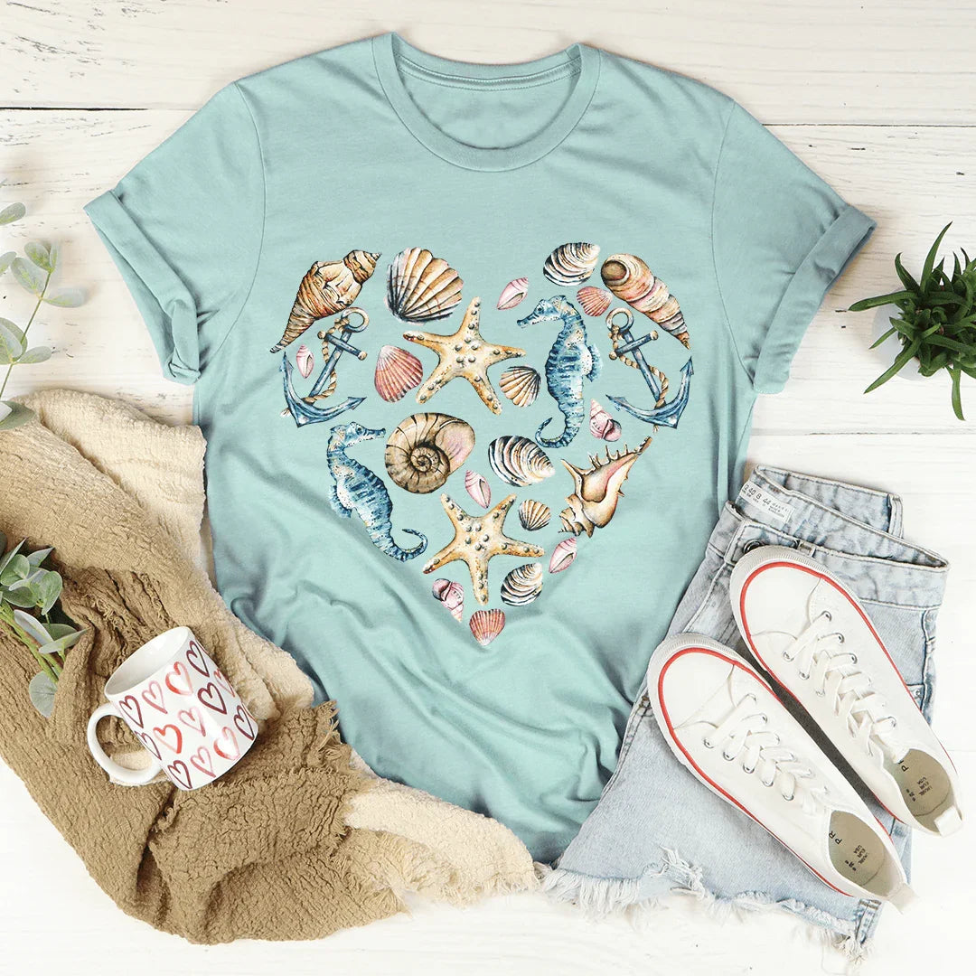 Camiseta de corazón de sirena