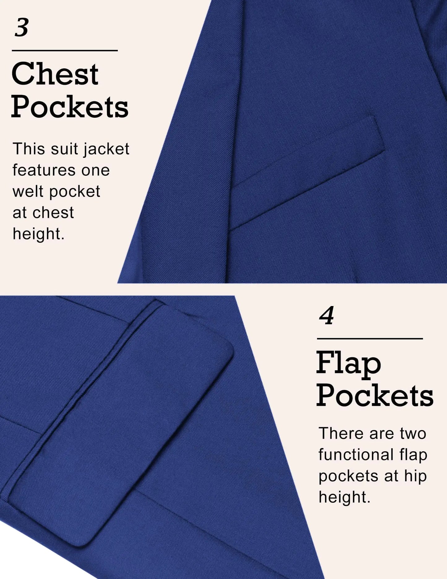 Blazer décontracté pour homme COOFANDY - Bleu gris - 3X-Large