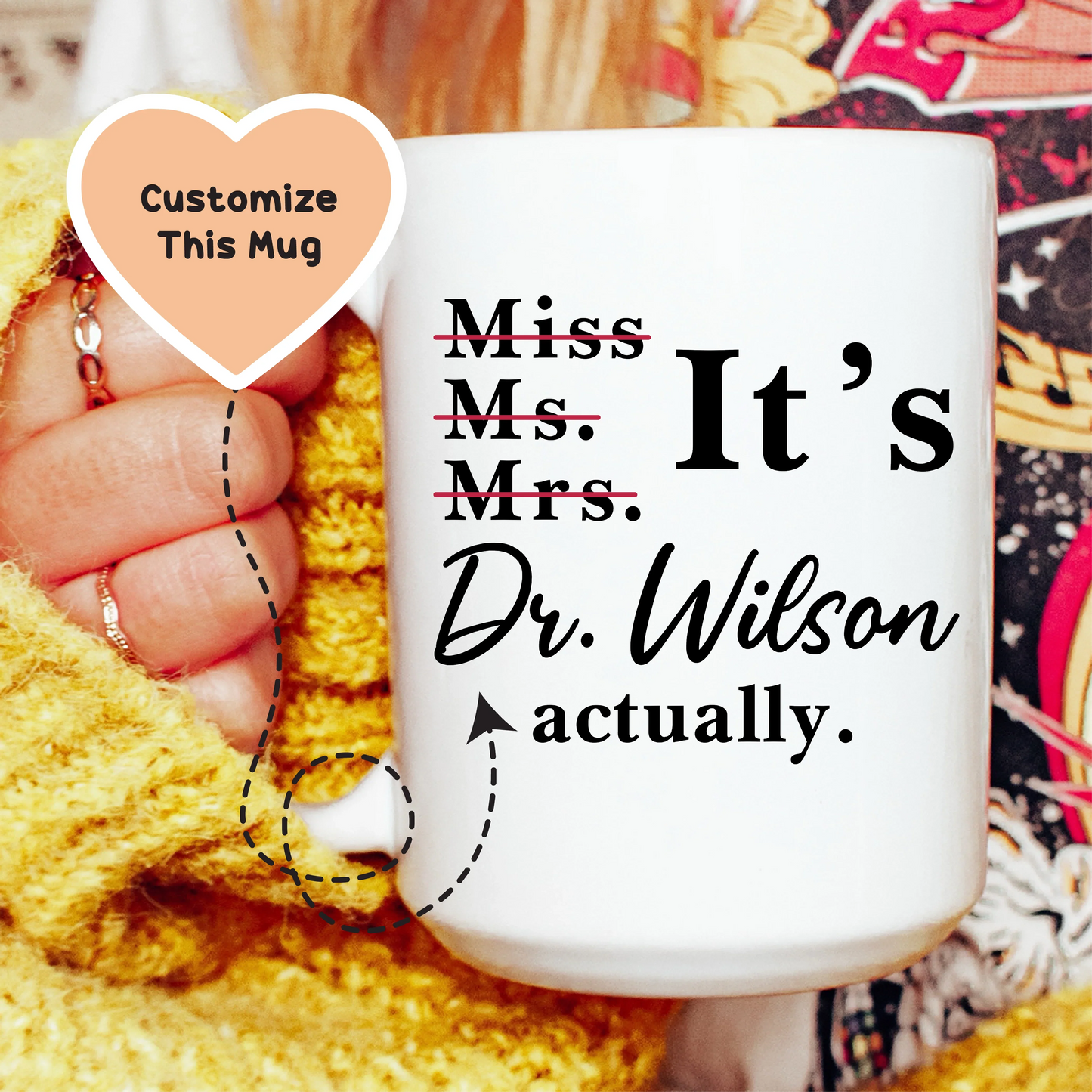 Taza personalizada Señorita Sra. Sra.