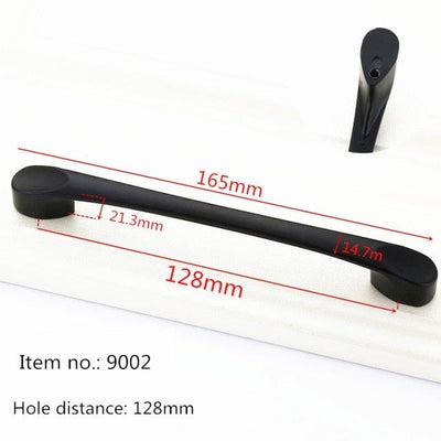 Modern Solid Aluminum Cabinet Handles - Elegant Black Design