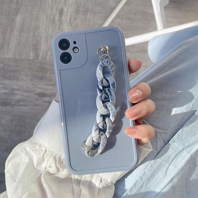 Chic Sparkle Strap Luxury Phone Case for iPhone - Modern Solid Design - Korvel