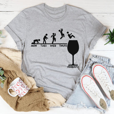 Camiseta de vino de lunes a viernes